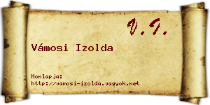 Vámosi Izolda névjegykártya